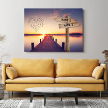 Lade das Bild in den Galerie-Viewer, Wanderschild - Personalisierte Leinwand (bis 8 Personen)