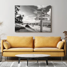 Lade das Bild in den Galerie-Viewer, Wanderschild Schwarz-Weiß (2-6 Personen)