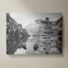 Lade das Bild in den Galerie-Viewer, Wanderschild Schwarz-Weiß (2-6 Personen)