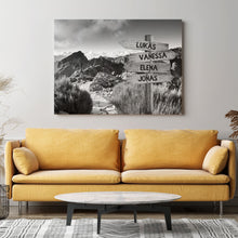 Lade das Bild in den Galerie-Viewer, Wanderschild Schwarz-Weiß (2-6 Personen)