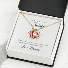 Lade das Bild in den Galerie-Viewer, Forever Love Valentinstag - Halskette mit Herzanhänger &amp; personalisierter Karte
